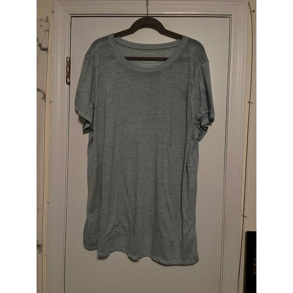 Torrid Size 3 Teal Short Sleeve Tee -- STAINED - Picture 4 of 8